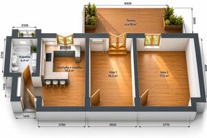 2-izbový byt s terasou 16 m² v historickom centre Bratislavy — foto 5