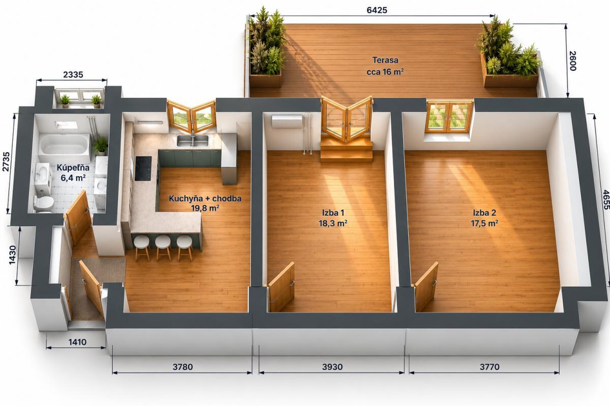 1-Bedroom Apartment with a 16 m² Terrace – Ideal for Expats — foto 6