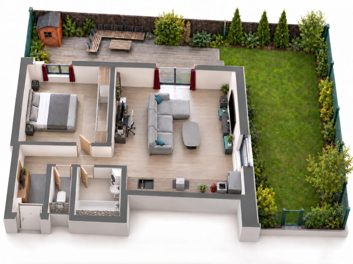 Klimatizovaný 2-izbový byt so záhradou 87 m², terasou a parkovaním – Ružinov — foto 8