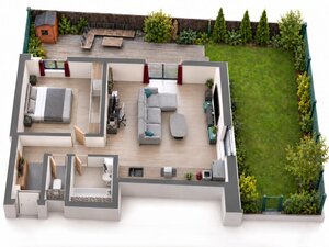 Klimatizovaný 2-izbový byt so záhradou 87 m², terasou a parkovaním – Ružinov — foto 8