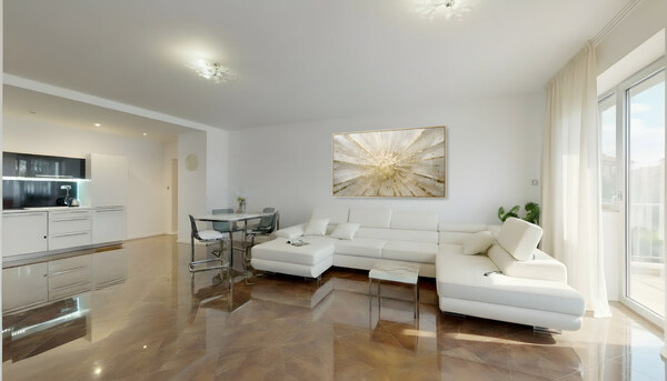 Elegantný  2-izbový apartmán v srdci Piešťan | 75,40 m² | Loggia | Nadštandardné materiály | Spoločenská strešná terasa