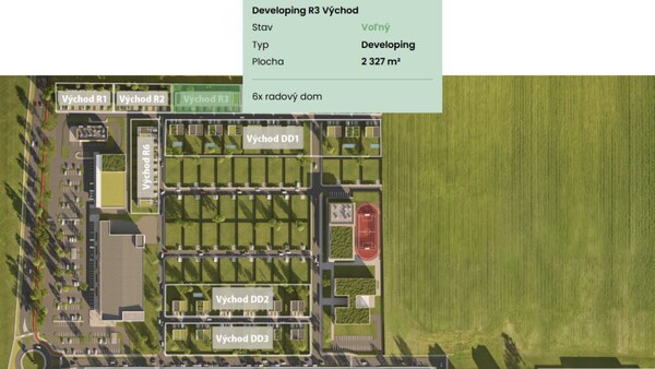 Developerský pozemok pre výstavbu 6 radových domov | 2 327 m² | Senec