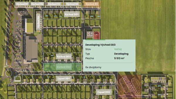 Developerský pozemok pre výstavbu 6 dvojdomov | 5 513 m² | Senec