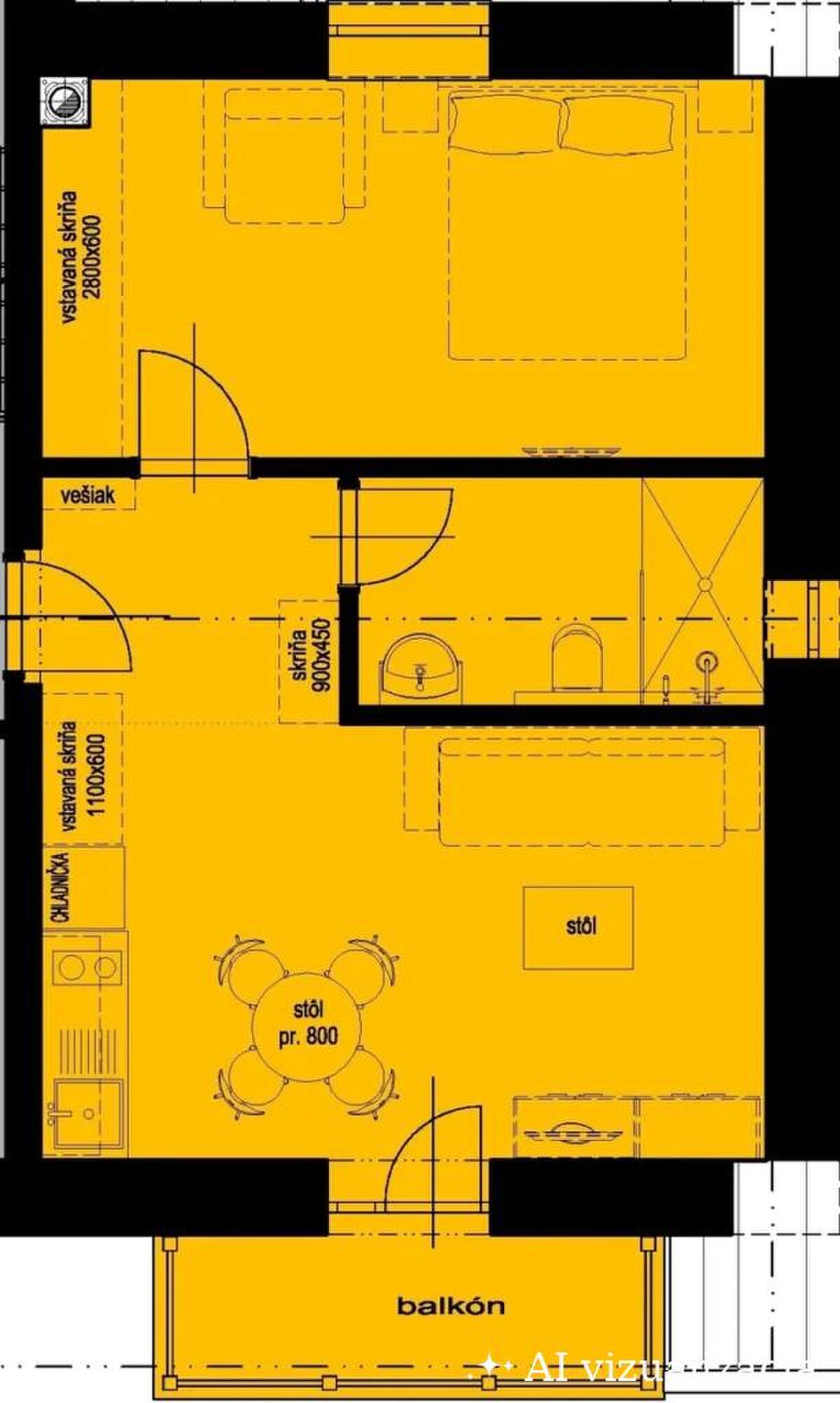 Na predaj kompletne zariadený 2-izbový apartmán priamo pri zjazdovke – Demänovská dolina — foto 6