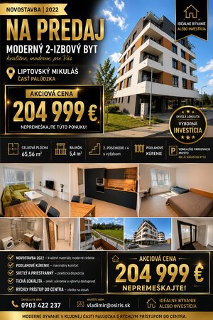 AKCIOVÁ CENA: 204 999 € | MODERNÝ 2-IZBOVÝ BYT V NOVOSTAVBE (2022) — foto 1