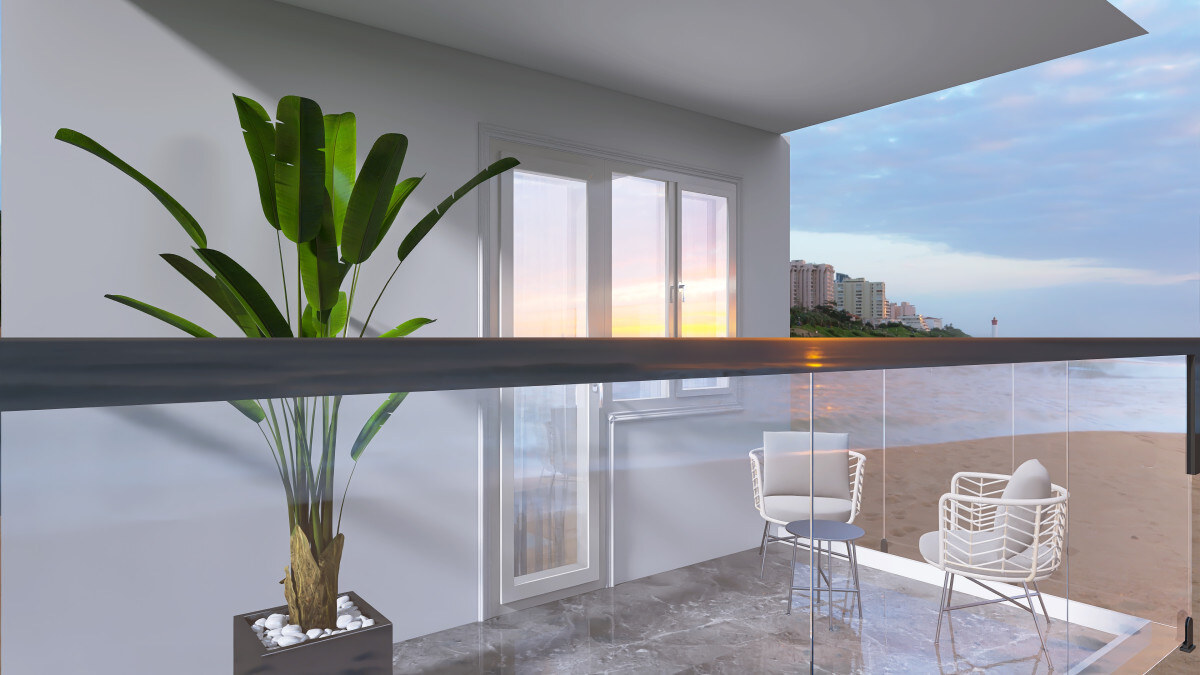 Luxusný apartmán s výhľadom na more v exkluzívnom hoteli v meste Batumi, bazén na streche hotela — foto 5