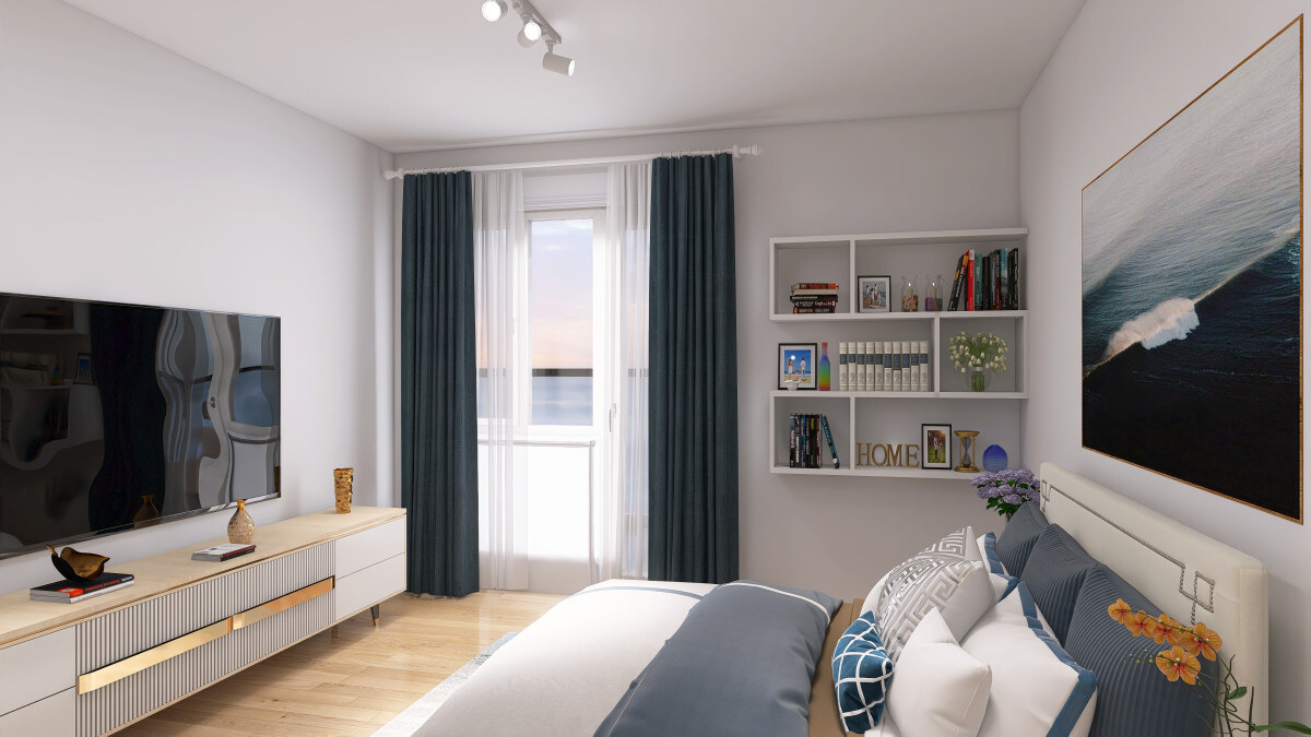 Luxusný apartmán s výhľadom na more v exkluzívnom hoteli v meste Batumi, bazén na streche hotela — foto 8