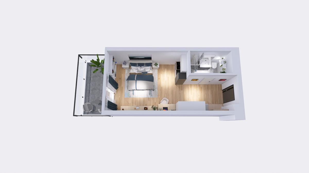 Luxusný apartmán s výhľadom na more v exkluzívnom hoteli v meste Batumi, bazén na streche hotela — foto 17