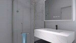 Luxusný apartmán s výhľadom na more v exkluzívnom hoteli v meste Batumi, bazén na streche hotela — foto 11