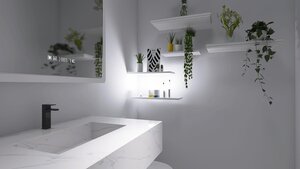 Luxusný apartmán s výhľadom na more v exkluzívnom hoteli v meste Batumi, bazén na streche hotela — foto 12