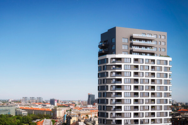 Klimatizovaný 2i byt s balkónom a s výhľadom na hrad, novostavba 2020